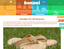 Tablet Screenshot of bonsaisandals.com